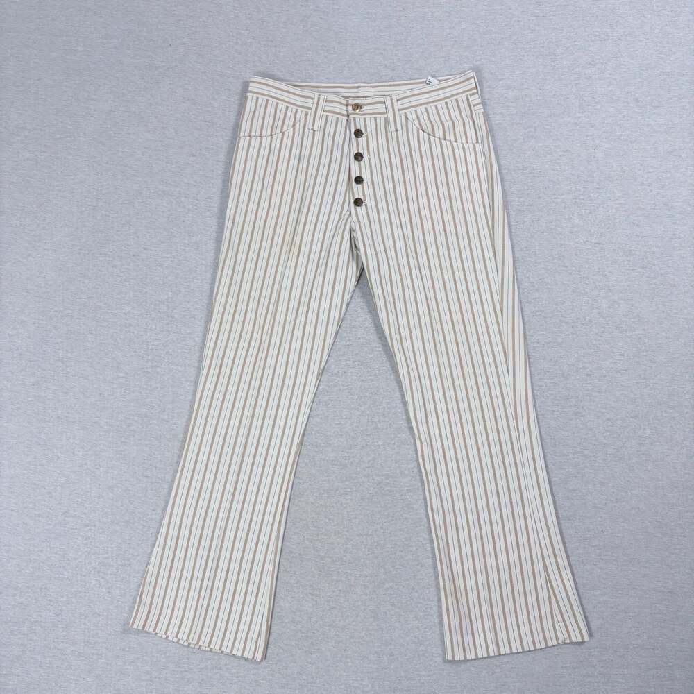 Vintage Farah Made In U.S.A. Never Needs Ironing Striped Flare Pants